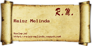 Reisz Melinda névjegykártya